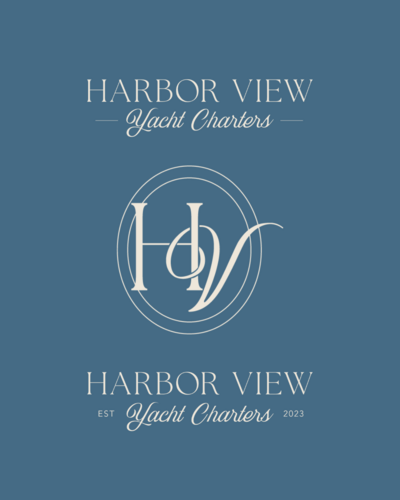Custom logo design for Harbor View Yacht Charter in New York
