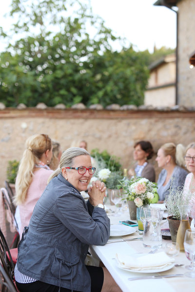 Womens Retreat Tuscany Italy dinner