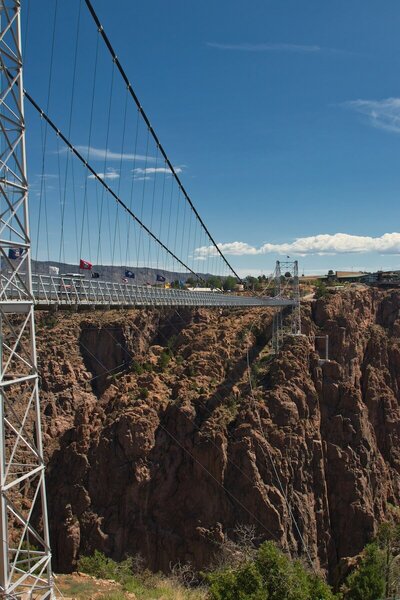 View from a hike of the Royal Gorge Bridge