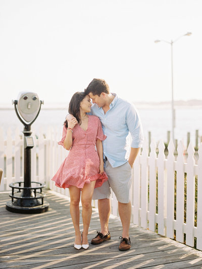 Fun and playful engagement session with Serena and Carlo along the Ocean City Boardwalk.