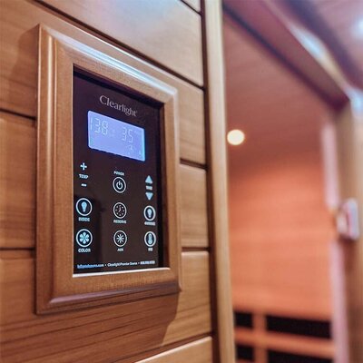 control panel of an infared sauna