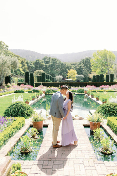 Spring Engagement session at Filoli Historic House and Garden