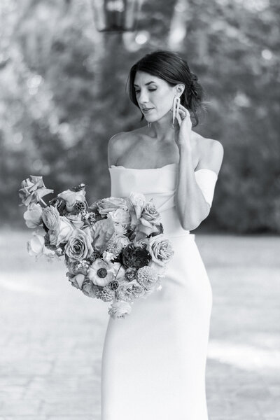 Bride-Black and white-angelina-huffman-photography