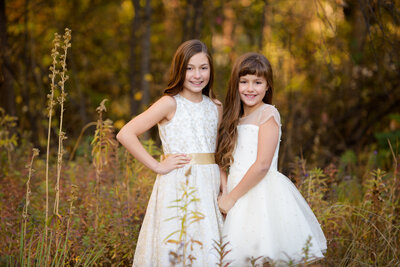 two sisters at the MK Nature Center in Boise, Idaho.