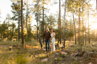 Husband and wife in Payson,AZ smiling