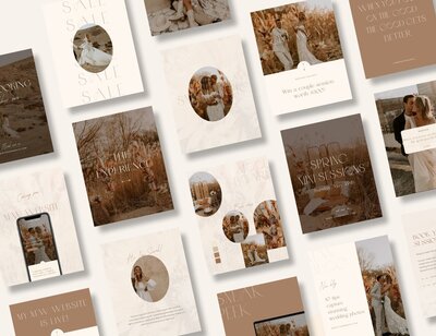 Boho Instagram post templates for photographers