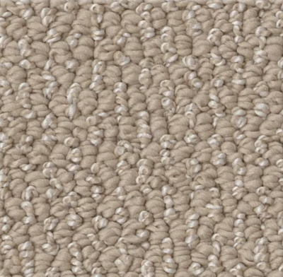 Beige berber carpet with white accents
