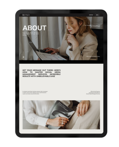 Discover the perfect Showit website template designed specifically for social media managers. This editorial-inspired template will enhance your online presence and help attract clients. Explore its features and customization options now.