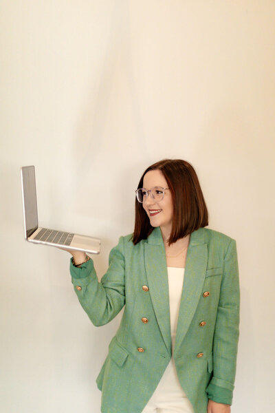 Young woman holding cellphone