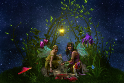 Illustration of two fairies