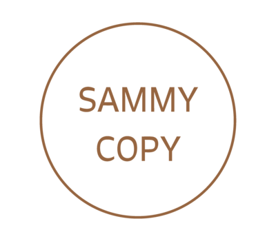 Sammy Copy stamp logo brown