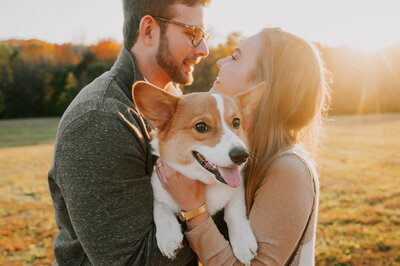 pittsburgh engagement photos with dogs