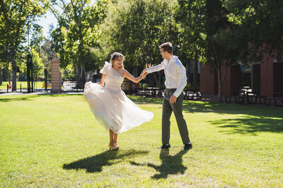 Bride and groom sharing their first dance at their Adelaide wedding, captured by JakeyVass Media