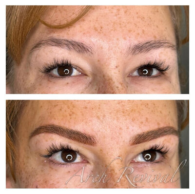 Natural powder brows transformation - Fort Frances PMU