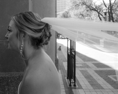 Newlyweds walking back up the aisle