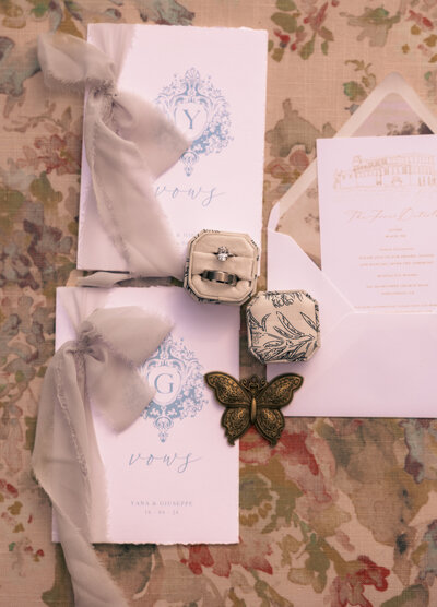 Flat lay wedding details
