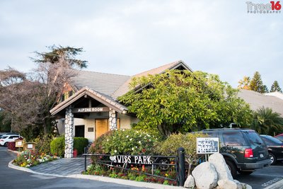 Entrance to the Swiss Park Banquet Center in Whittier, CA