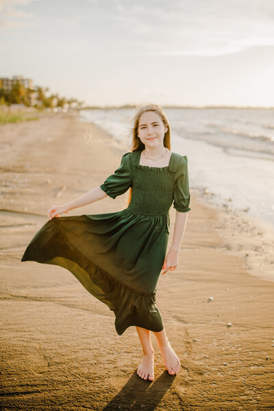 portrait of girl on beach