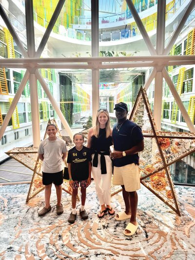 Bre on a cruise with her family