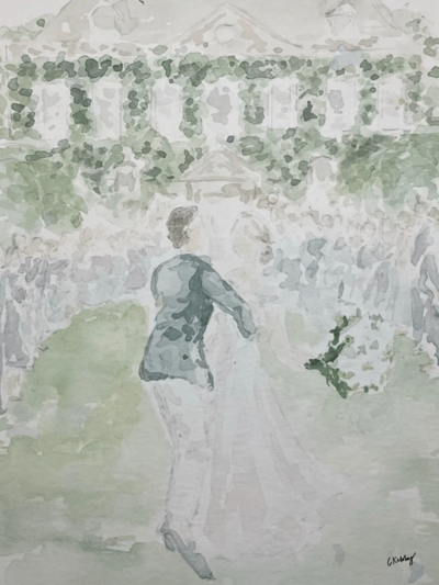 wedding details at glass chapel, oklahoma courtney kibby paints