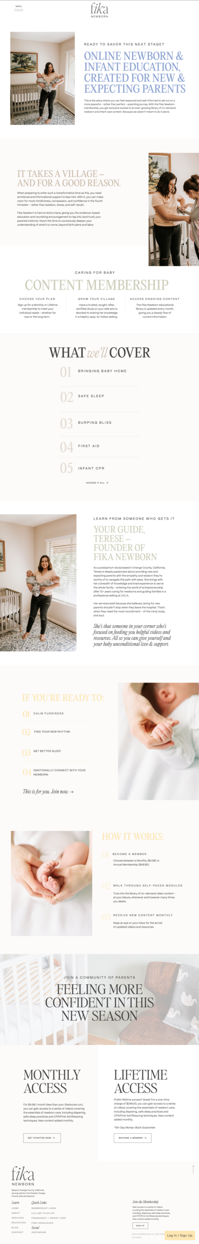 Preview of Fika Newborn Website - Clic