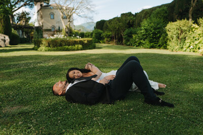 bride and groom at glacier point