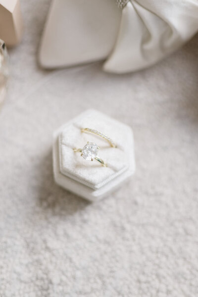 wedding rings in ring box