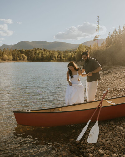 Natural makeup for engaged couple in dillon, colorado