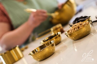 BAKER WITH LUXURY INGREDIENTS AND MIXING BOWL