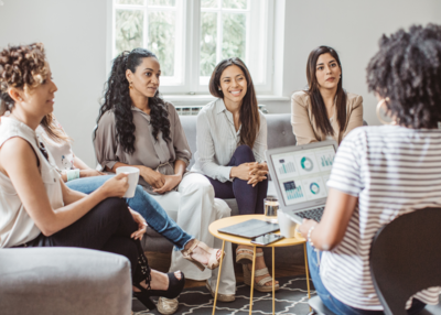 Group of women gathered for a professional meeting