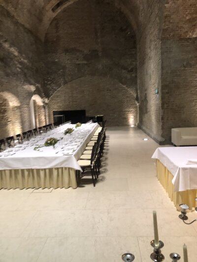 Destination wedding gala set up in palace Coburg