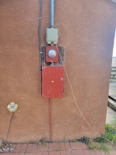 Electric panel before installation in Albuquerque