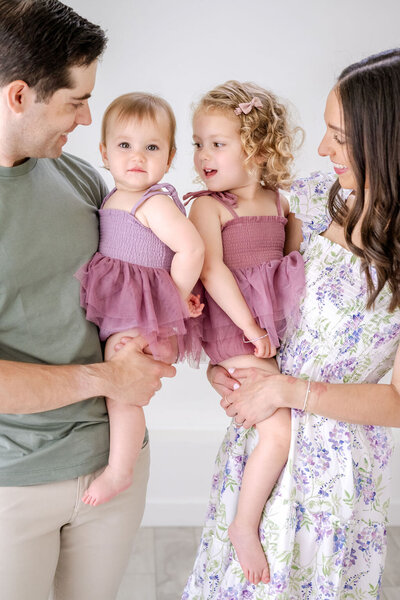 Family during a Lifestyle newborn session