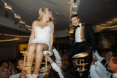 Fun dance floor photo from LGBTQ Blue Hill at Stone Barns wedding reception
