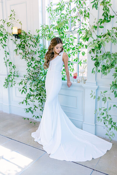 Butterfly Wedding Dress with off-the-shoulder sleeves
