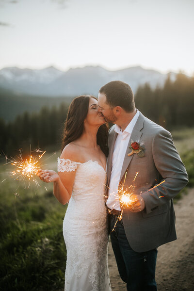 couple holding each other during elopement photos