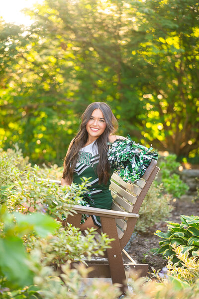 high school senior girl in lake