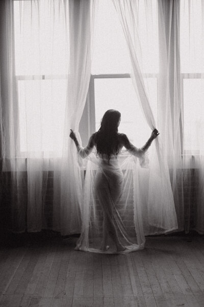 Boudoir session at a studio in Eugene OR