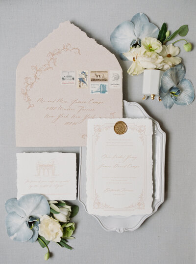 Wedding Invitation for Central Park Elopement at Bethesda Terrace