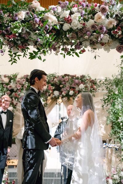 Wedding ceremony at Temple Emanu-El