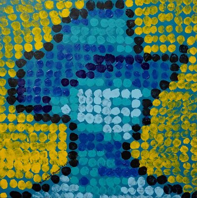 Brent Ray Fraser Pointillist Portrait 2021