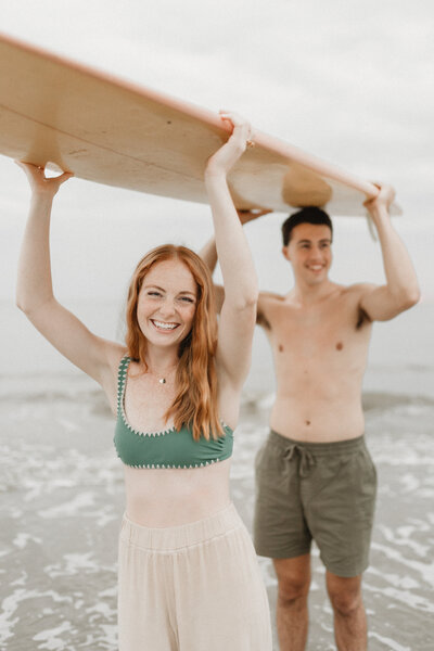 Playful Beach Couples Shoot