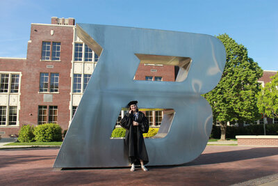 Photo of Katie during her graduation as an engineer