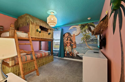 Check out our Moana Themed bedroom at Beck Bungalows