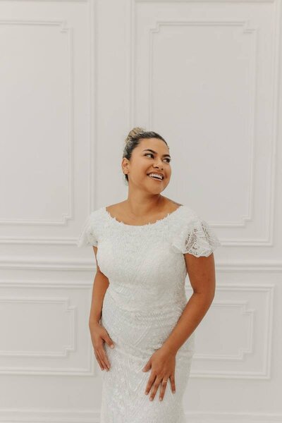 Paris Flutter Sleeve Mock Neck 3