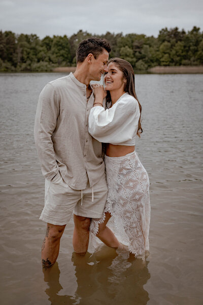 Koppel fotoshoot duinen Noordwijk