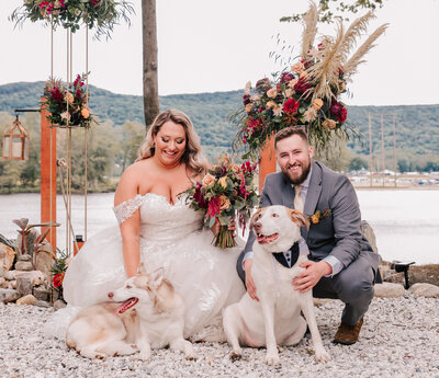 couple first wedding dance at Rhode Island wedding venue