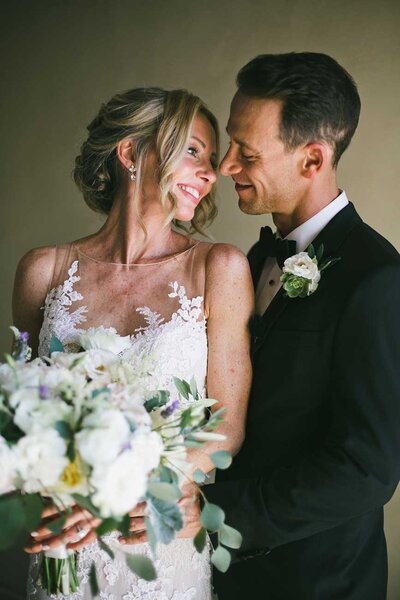 Malibu wedding photographer - Bride and groom at Malibu Rocky Oaks