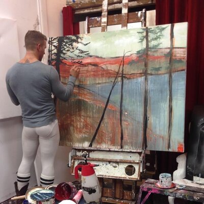 Brent Ray Fraser Landscape Painting - The Shack Studio 2015