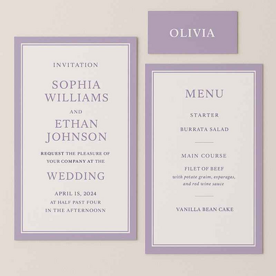 Bespoke luxury wedding stationery in 2026 trend wedding color